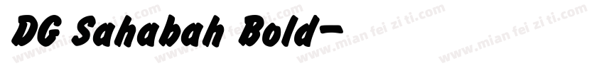 DG Sahabah Bold字体转换